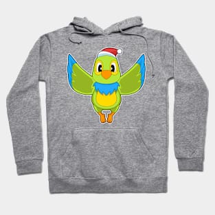 Parrot Christmas Santa hat Hoodie